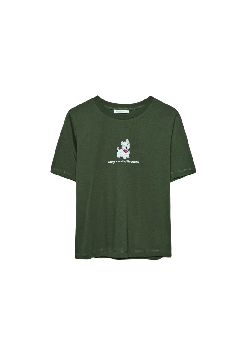 Футболка с вышивкой щенка