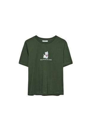 Футболка с вышивкой щенка- Заказать в России