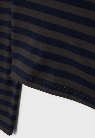 Асимметричная полосатая футболка- Заказать в России