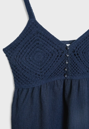 Топ с оборками, связанный крючком- Заказать в России