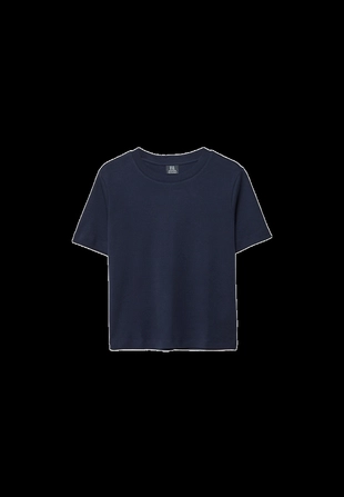 Базовая футболка классического кроя из плотного материала- Заказать в России