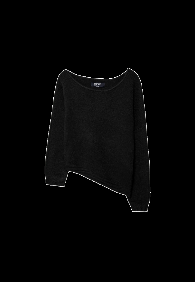 Асимметричный трикотажный джемпер