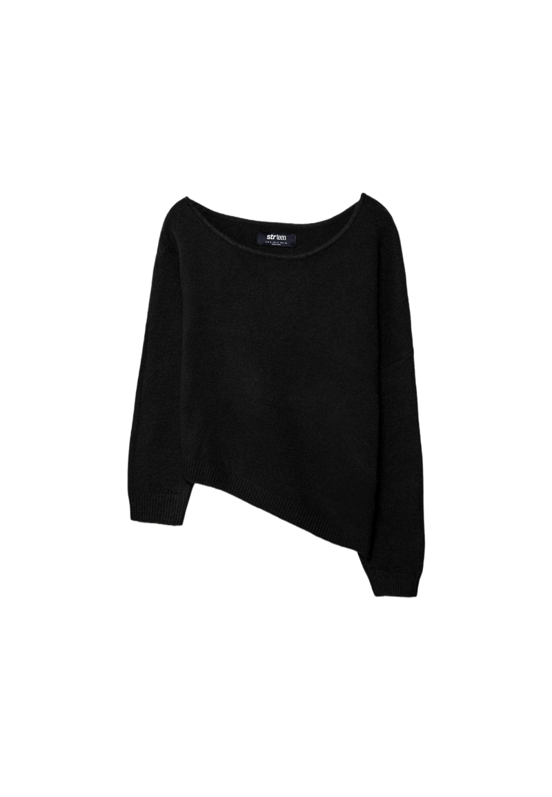 Асимметричный трикотажный джемпер