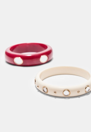 Набор из 2 браслетов с эффектом стекла- Заказать в России