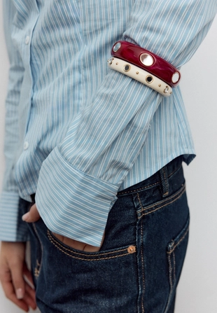 Набор из 2 браслетов с эффектом стекла- Заказать в России