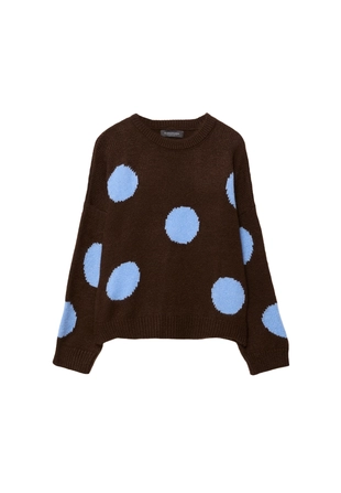 Вязаный свитер в горошек- Заказать в России