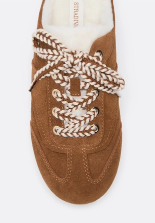 Кожаные тапочки без задников- Заказать в России