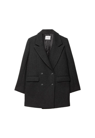 Пальто из ткани в елочку стандартной длины- Заказать в России