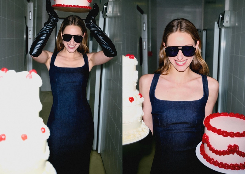 Джинсовое платье миди