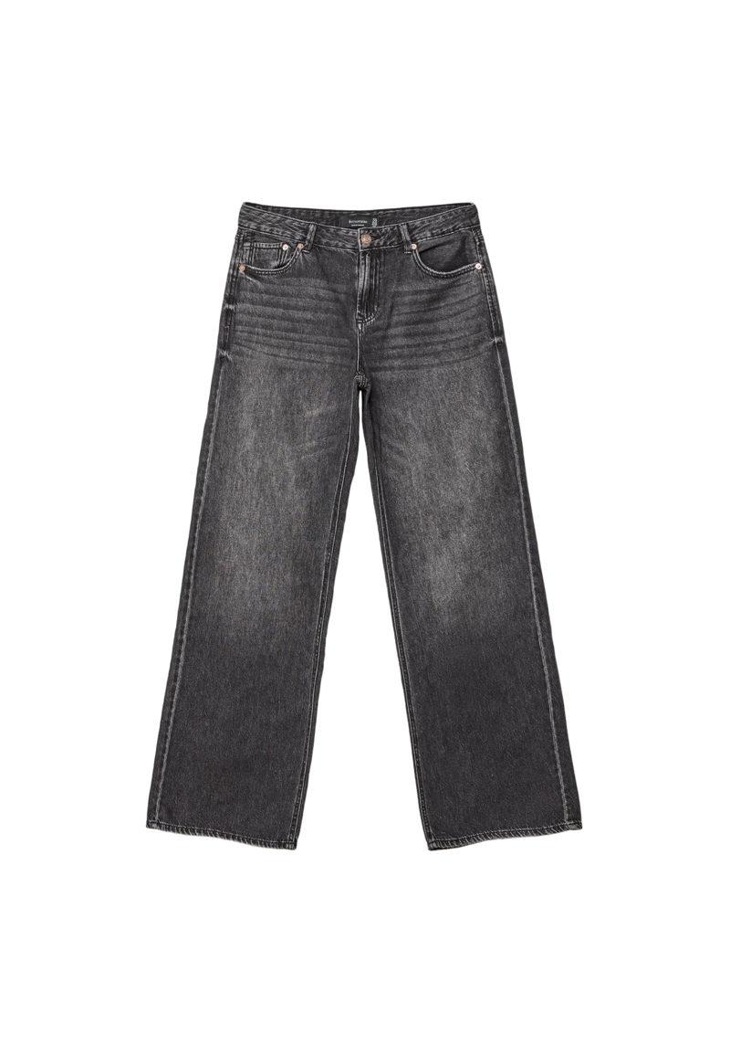 Джинсы D91 с низкой посадкой и широкими штанинами