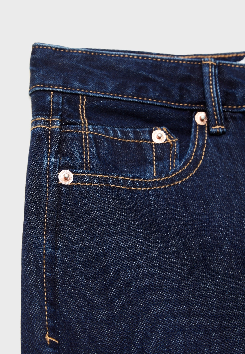 Джинсы D91 с низкой посадкой и широкими штанинами