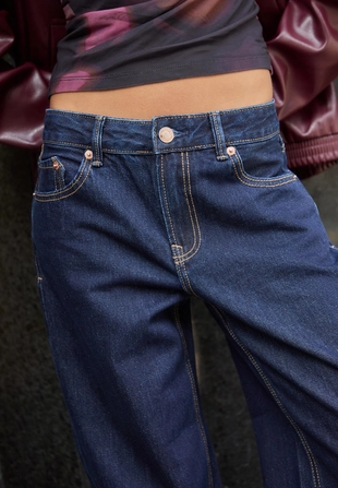 Джинсы D91 с низкой посадкой и широкими штанинами- Заказать в России