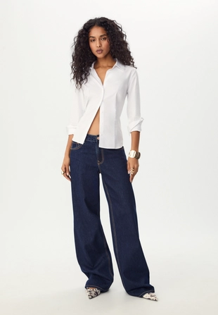 Джинсы D91 с низкой посадкой и широкими штанинами- Заказать в России