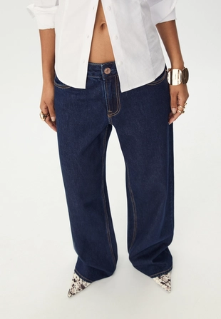 Джинсы D91 с низкой посадкой и широкими штанинами- Заказать в России