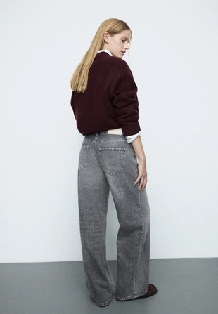 Джинсы D91 с низкой посадкой и широкими штанинами- Заказать в России