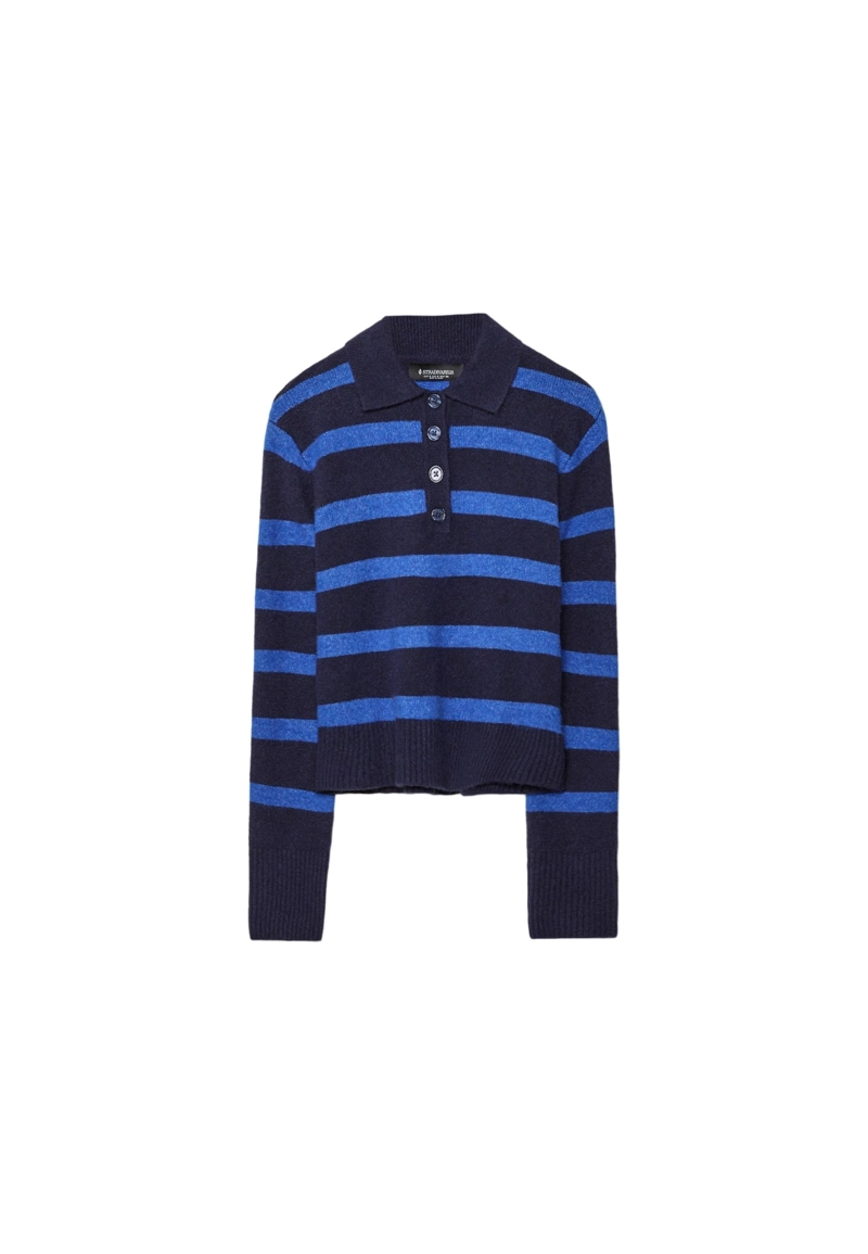 Полосатый свитер-поло