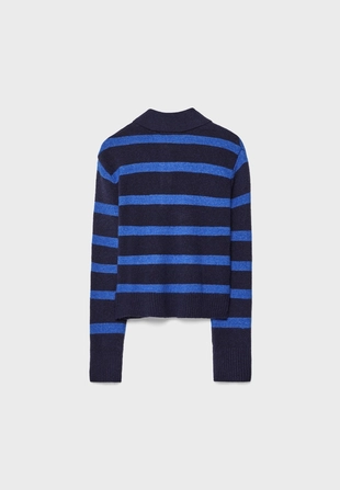 Полосатый свитер-поло- Заказать в России