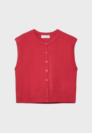 Трикотажный жилет с подплечниками- Заказать в России