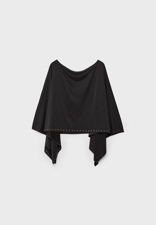 Кейп из ткани купро с заклепками- Заказать в России