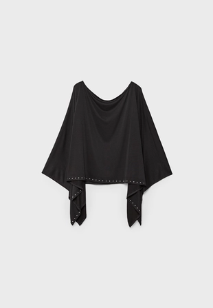 Кейп из ткани купро с заклепками- Заказать в России