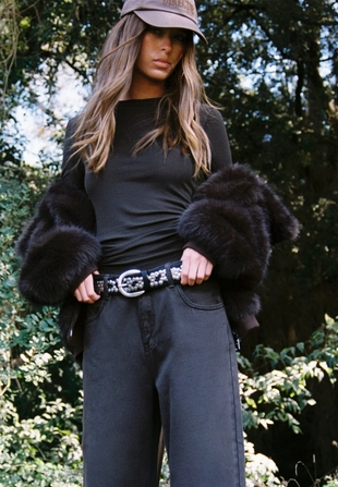 Футболка в рубчик с длинными рукавами- Заказать в России