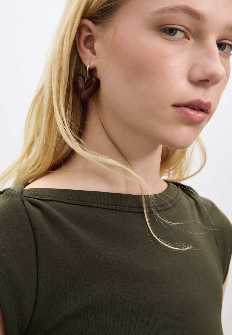 Набор из 2 асимметричных серег в форме сердца