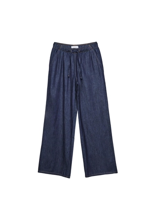 D35 струящиеся джинсовые брюки на шнурке- Заказать в России