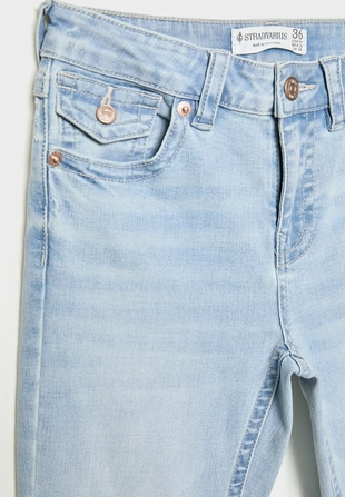 D04 джинсы клеш с низкой посадкой- Заказать в России