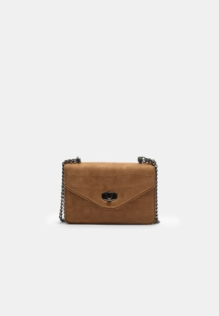 Сумка с плечевым ремнем и текстурной застежкой- Заказать в России