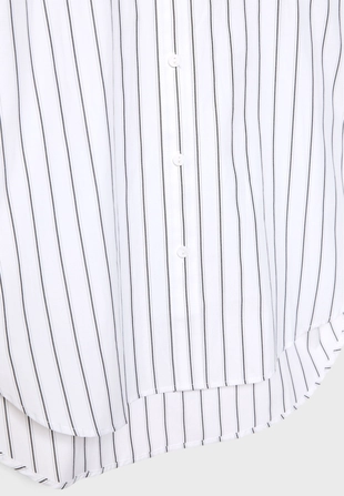 Длинная рубашка в полоску из поплина- Заказать в России