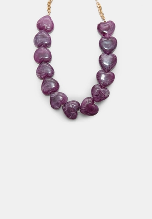 Объемное колье «сердечки»- Заказать в России