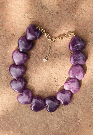 Объемное колье «сердечки»- Заказать в России