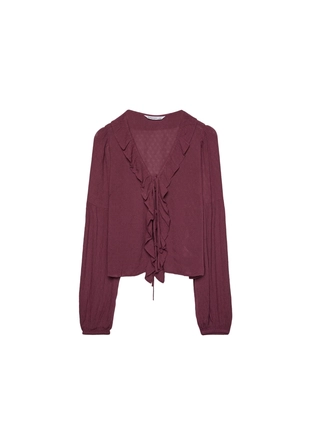 Блузка с воланами- Заказать в России