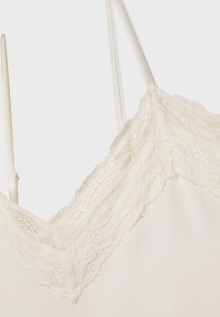 Хлопковый боди с кружевной отделкой- Заказать в России