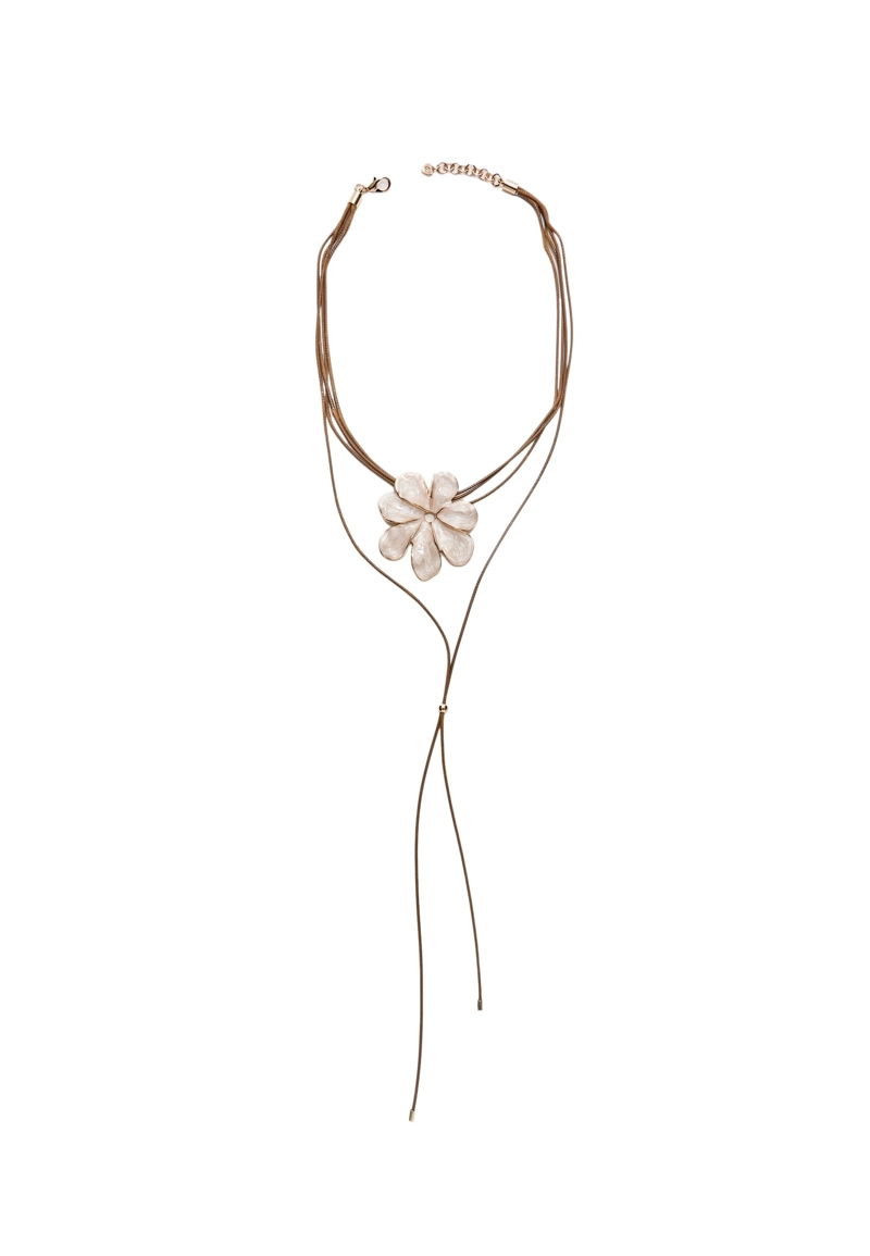 Ожерелье на шнурке с цветком