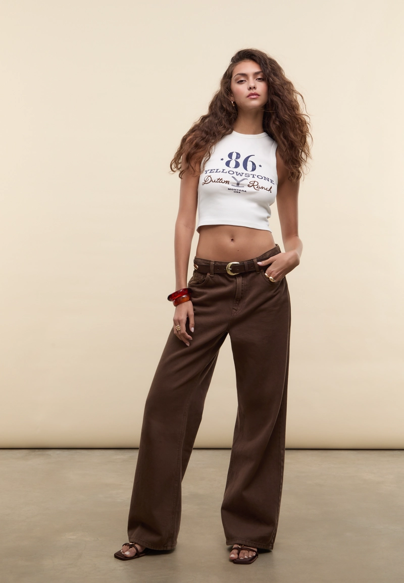 Укороченная футболка-борцовка Yellowstone