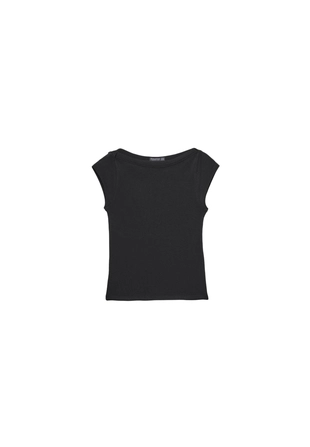 Базовая футболка с вырезом «лодочка»- Заказать в России