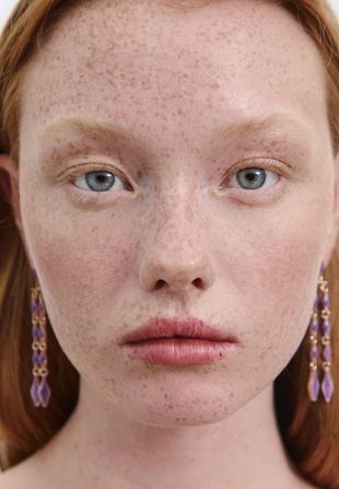 Длинные серьги с ромбами и эмалью- Заказать в России