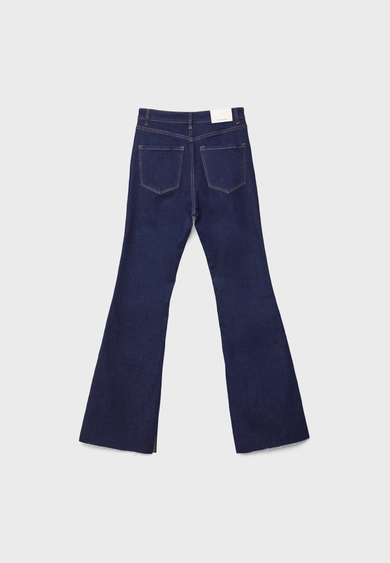 Джинсы-клеш с разрезами D74