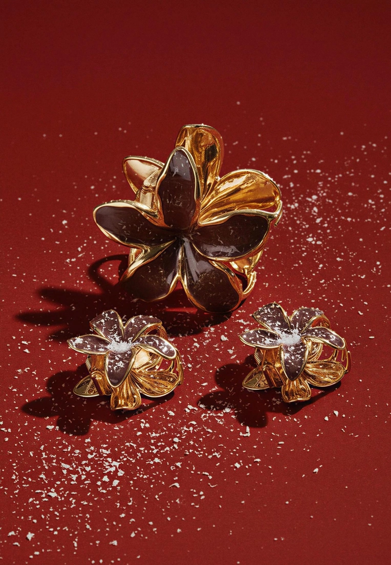 Набор из 3 заколок-цветов