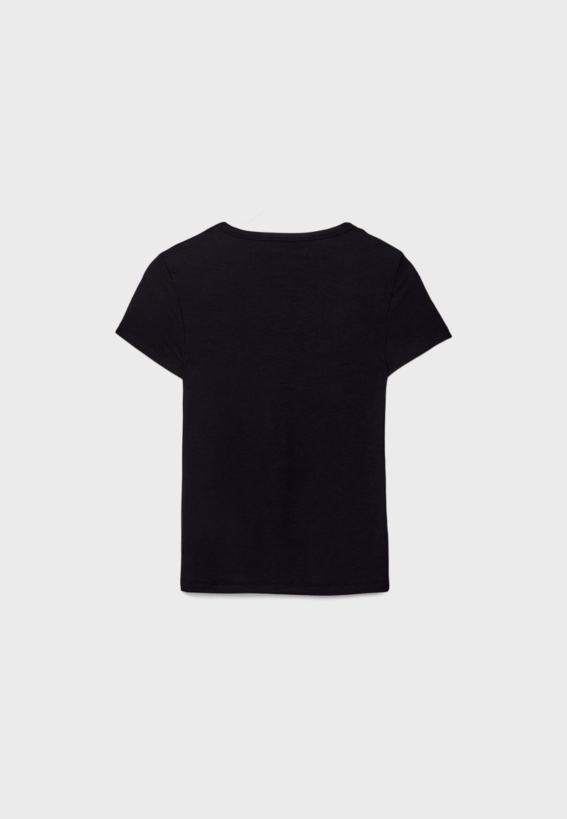 Футболка в рубчик с короткими рукавами