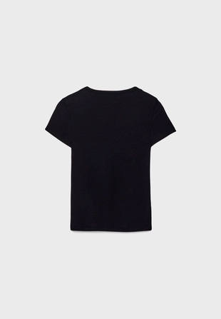 Футболка в рубчик с короткими рукавами- Заказать в России