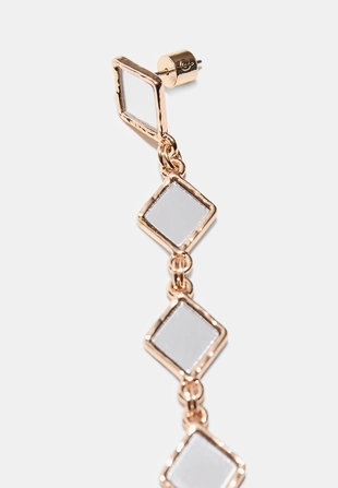 Длинные серьги с эффектом стекла- Заказать в России