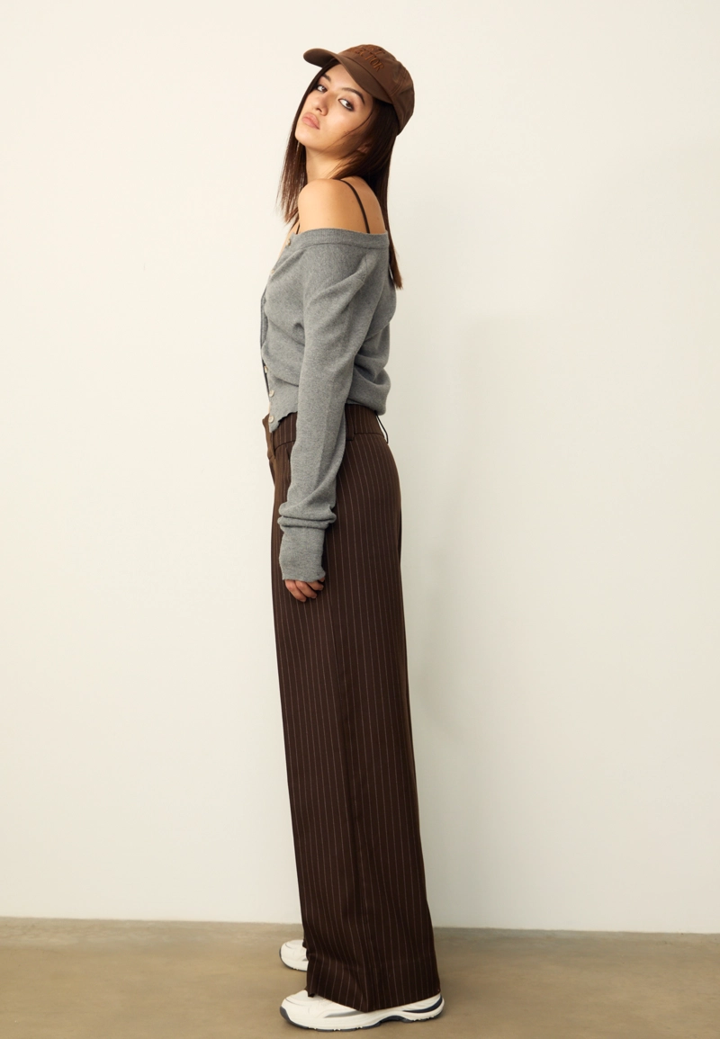 Брюки с полосатым поясом