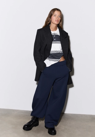 Футболка-поло оверсайз в полоску- Заказать в России