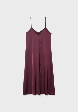 Длинное струящееся атласное платье- Заказать в России