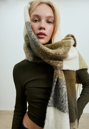 Шарф в клетку- Заказать в России