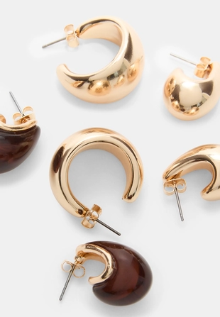 Набор из 3 миниатюрных серег- Заказать в России