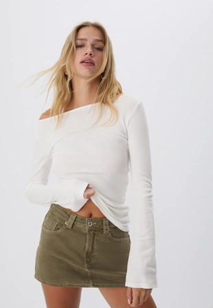 D62 джинсовая юбка-шорты- Заказать в России