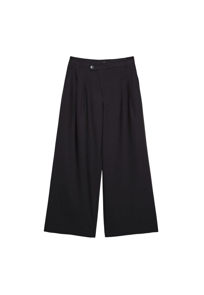 Повседневные брюки в полоску с перекрестной талией